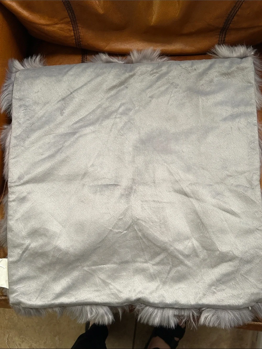 3 UGG Cream and Gray Pillow Covers